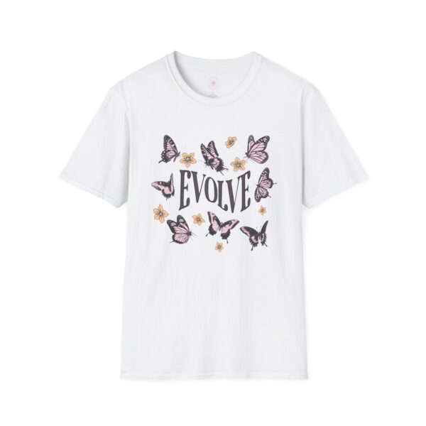 Evolve Butterfly Graphic Softstyle T-Shirt - Inspirational Tee for Nature Lovers - Image 5