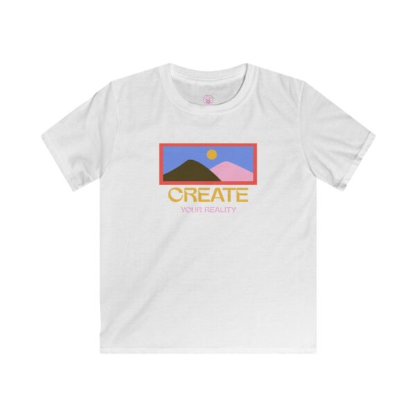 Kids 'Create Your Reality' Softstyle Tee - Inspirational Graphic T-Shirt for Young Creators - Image 3