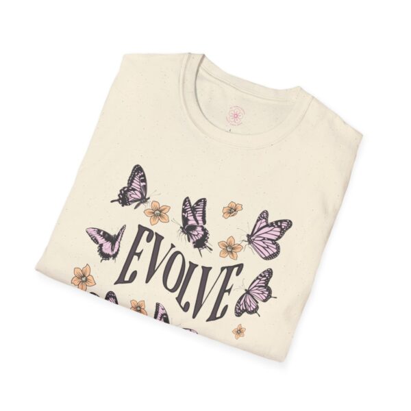 Evolve Butterfly Graphic Softstyle T-Shirt - Inspirational Tee for Nature Lovers - Image 4