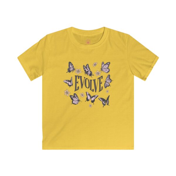 Kids Butterfly Evolve Tee - Inspirational Softstyle T-Shirt for Growing Minds - Image 3