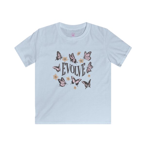 Kids Butterfly Evolve Tee - Inspirational Softstyle T-Shirt for Growing Minds - Image 5