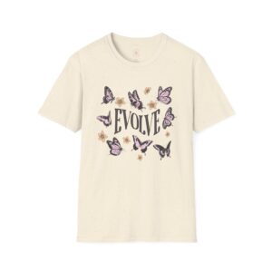 Evolve Butterfly Graphic Softstyle T-Shirt - Inspirational Tee for Nature Lovers