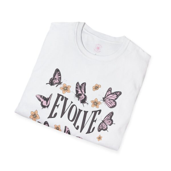 Evolve Butterfly Graphic Softstyle T-Shirt - Inspirational Tee for Nature Lovers - Image 8