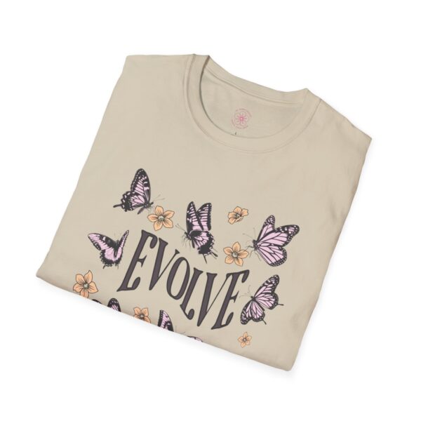 Evolve Butterfly Graphic Softstyle T-Shirt - Inspirational Tee for Nature Lovers - Image 12